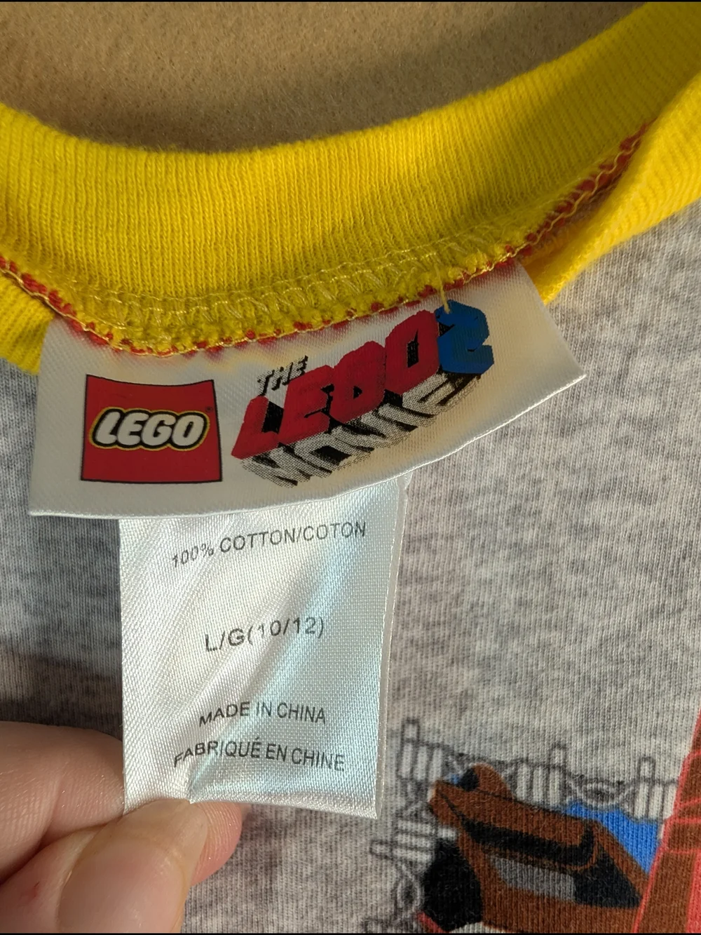 Lego Kids Two-Piece Pajama Set in Red, Gray, Yellow